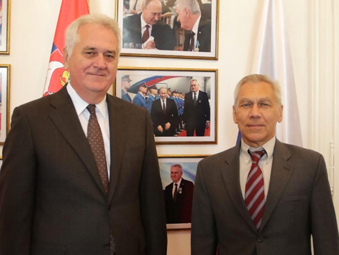  Council President Nikolić and Russia’s Ambassador Aleksandr Botsan-Kharchenko discuss enhancement of Serbia-Russia cooperation 